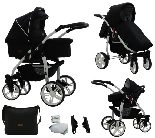 Візок Karex Legro чорно-золотий 3в1