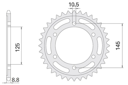 ЗУБЧАТКА ЗАДНЯЯ 530 45Z FZR FZ GENESIS FZX JTR865.45 изображение 1