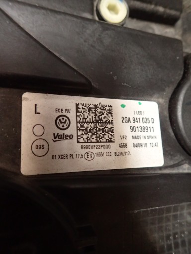 LIGHT LEFT VW T ROC T-ROC FULL LED 2GA941035D