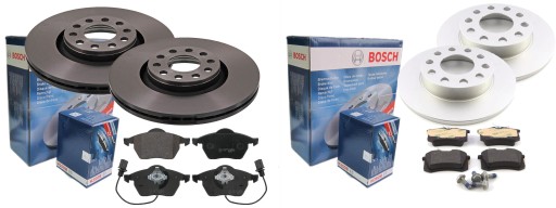 Диски колодки BOSCH передня задня AUDI A4 B6 B7 312MM