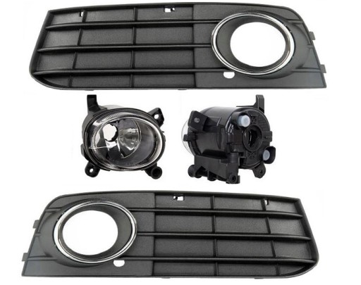 135529-E1 135530-E1 - Галоген + решітка AUDI A4 (B8), 2007-2011 комплект