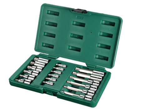 НАБОР SATA ИЗ 18 НАСАДОК «1/4» и «1/2» 09051