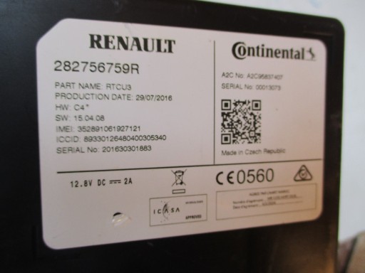 module control unit navigation devices SCENIC 4 IV 282756759R