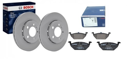 BOSCH ДИСКИ + КОЛОДКИ СПЕРЕДИ ДЛЯ VW POLO GOLF IV 256 ММ