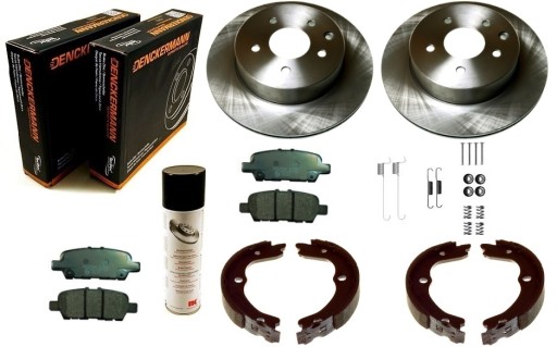 Диски колодки щелепи NISSAN X-TRAIL T30 01-07 задній