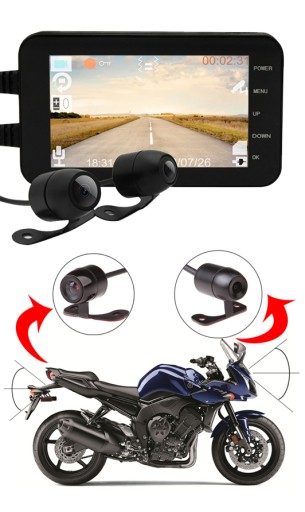 Мотоцикл рекордер 2 камеры 1080p 720p WI-FI