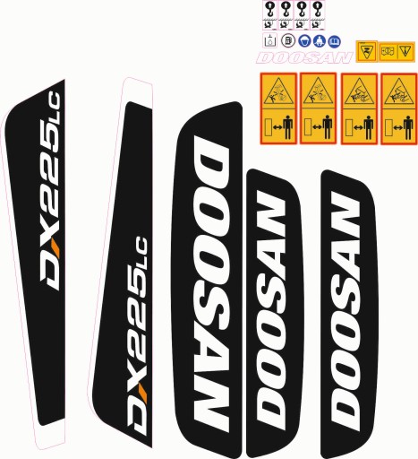 Doosan DX 225 LC-5 наклейки наклейка