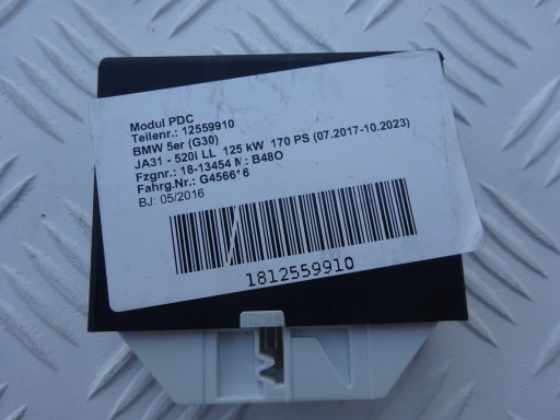 BMW control unit module PDC ASYSTENT 66206833660