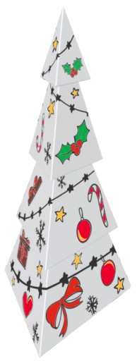 Картонна ялинка Fox-Toys для розфарбовування 114 см