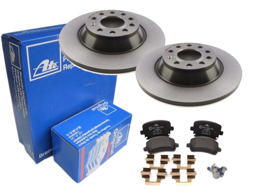 Диски колодки ATE задний AUDI A6 C6 4F2 4F5 04-