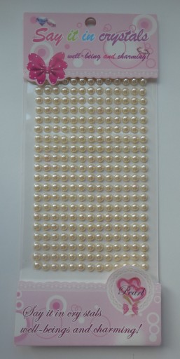 Półperełki samoprzylepne perły naklejki 260 6mm b