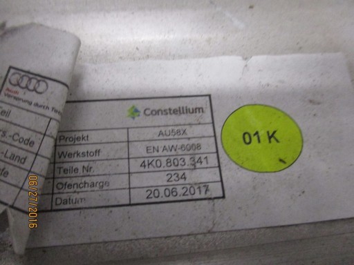 cover pillar AUDI A7 4K8 17R 4K0803341