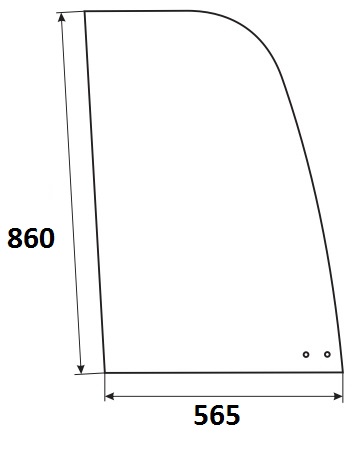 900 910 - Скло бокове праве JCB 8025, 8026, 8030, 8035