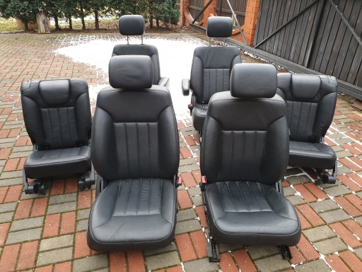 seat front right Mercedes R W251 black leather