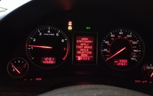 dials coloured FIS AUDI A4 B6 3.0 V6 USA