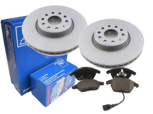 Диски колодки ATE передні VW PASSAT B6 B7 TOURAN