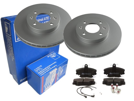 ДИСКИ + КОЛОДКИ ATE ПЕРЕДНИЕ RENAULT CLIO И II 238MM