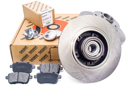 Диски підшипник + колодки задній Renault SCENIC 09-16R.