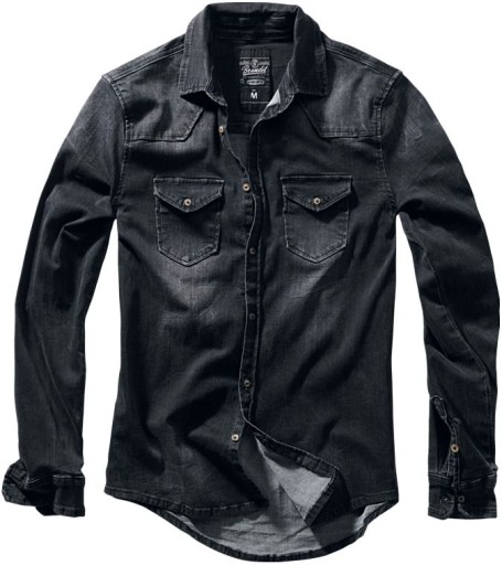 Tričko BRANDIT Riley Denim Shirt black XXL