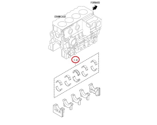 A070052.000 - Основные вкладыши STD (номинал) MITSUBISHI двигатель S4L