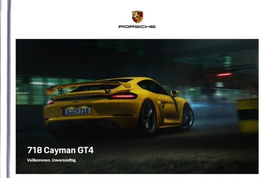 Porsche 718 Cayman GT4 проспект, модель 2020 года, редкий