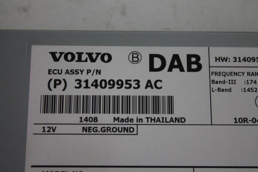 TUNER RADIA DAB 31409953 VOLVO V40 II 12