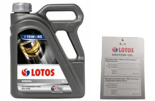 5л мінеральне масло лотоса 15W40 SN / CF A3 / B3