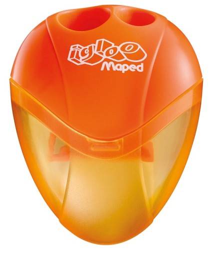 Ручна подвійна точилка з контейнером Maped Shades of orange