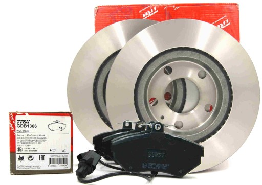 TRW диски + колодки спереду для VW PASSAT B5 280 мм