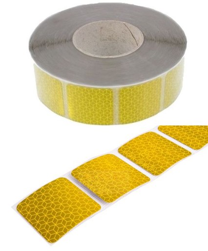 СВІТЛОВІДООБРАЖУЮЧА СТРІЧКА В РУЛОНІ 50МБ ЖОВТА 3 ПОКОЛІННЯ ПЕРЕМІЧНА КОНТУРНА