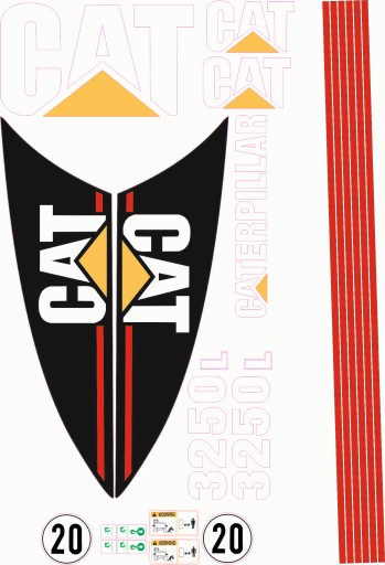 CAT CATERPILLAR 325 BL наклейки наклейка
