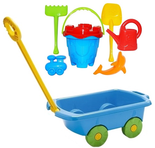 ПОЛЬСЬКИЙ НАБІР ДЛЯ ВОЗИКУ З ПІСКОМ + ВІДРО З ЛІЙКОЮ