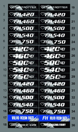 НАКЛЕЙКИ VOLVO GLOBETROTTER FH 4 ЕВРО 6 ХРОМ