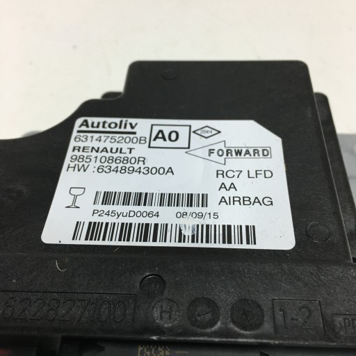 RENAULT TALISMAN SENSOR OF THE AIRBAGS AIRBAG 985108680R