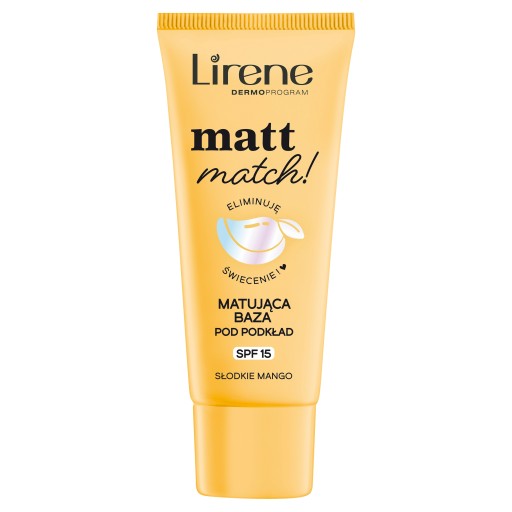 Zmatňujúca báza pod make-up Lirene Matt Match! SPF 15, 30 ml extrakt z manga