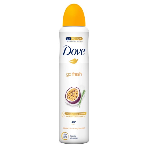 dove go fresh passion fruit & lemongrass antyperspirant w sprayu null null   