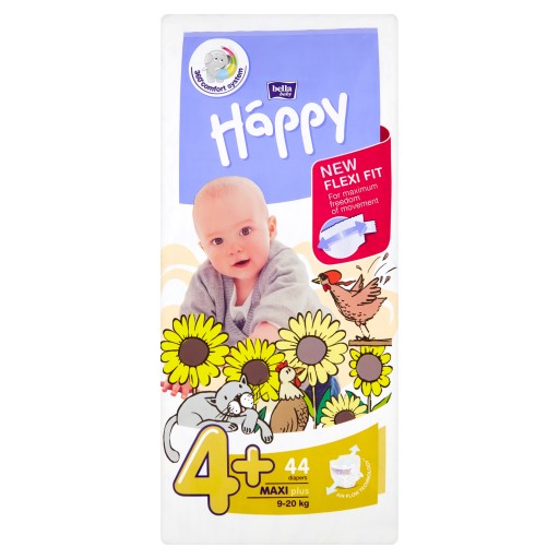 Підгузки Bella Baby Happy Flexi Fit розмір 4+ 9-20 кг 44 шт.