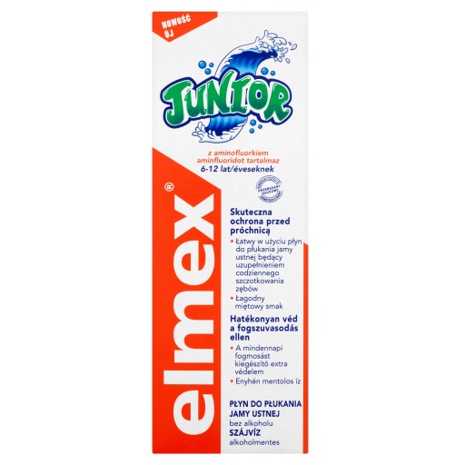 Elmex Junior Płyn do płukania jamy ustnej dla dzieci 6-12 lat 400 ml