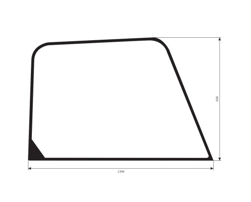 400/R0092 - боковое стекло правое JCB 505-20 TC, 525-60 400 / R0092