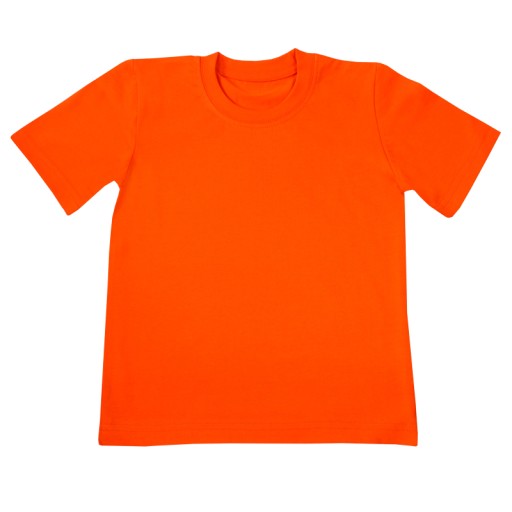 Gładka pomarańczowa koszulka t-shirt *116* Gracja