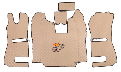 Стеганые коврики SCANIA R после 2013г. + 1 большая вышивка