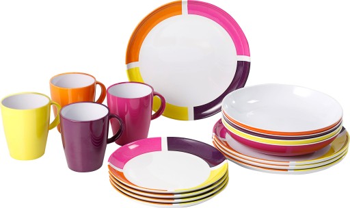 НАБІР ПОСУДУ MELAMINE BRUNNER FLAME 16 ШТ.