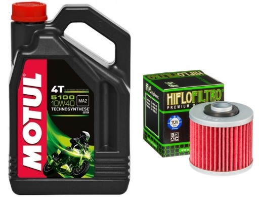 МАСЛО MOTUL 5100 10W40 MOTUL 4L +HF145 YAMAHA КАРТРИДЖ