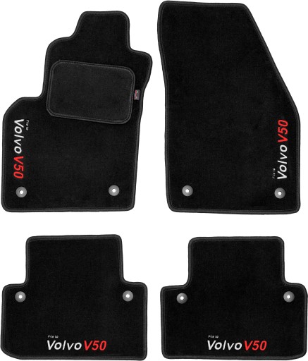 Volvo V50 2004-2012 велюровые коврики вышивка