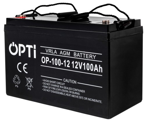 Акумулятор 2х вольт польський agm opti 12v 100ah