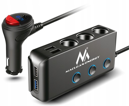 Разветвитель прикуривателя 4XUSB 12-24V NOWOS