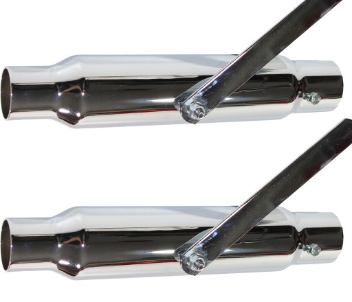 765868 - Стильний глушник хром CHOPPER CRUISER 30 см 2 шт.