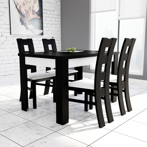 Stol rozkladany z krzeslami stol bialy z krzeslami (S44K42) • Cena, Opinie  • Stoły kuchenne 8029052679 • Allegro