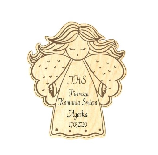 Подяка гостям ангел причастя хрещення магніт