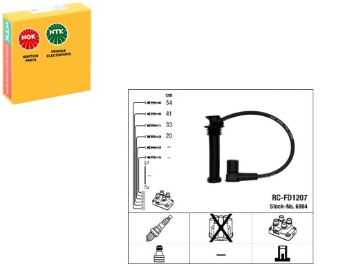 NGK6984/RS3 - Кабелі запалювання ngk 300891539 300891540 zef1540